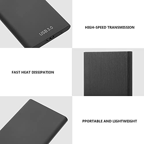 SOLUSTRE Külső Merevlemez 2db Kemény Külső Meghajtó Adapter Laptop Tároló HDD USB-Mobile Fekete Fém Hordozható Lemez