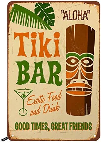 Swono Tiki Bar-Adóazonosító Jele,Hawaii-Aloha Szép Idők Nagy Barátok Vintage Fém Adóazonosító Jele, a Férfiak, Nők,Fali