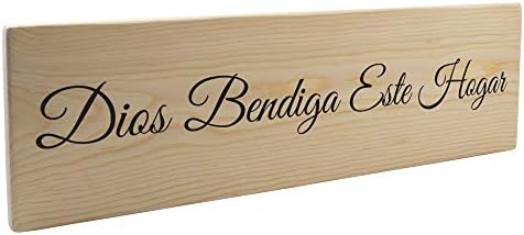 Dios Bendiga Este Hogar spanyol Fa Dekoráció Jel Emléktábla Valódi Fa Dekoráció Ajándék Karácsonyi Ünnepek Apja, Anyja