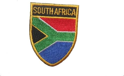 Dél-Afrika Ország Zászló OVÁLIS PAJZS Hímzett Vas a Patch Címer, Jelvény, 2 X 2 1/2 Hüvelyk Új
